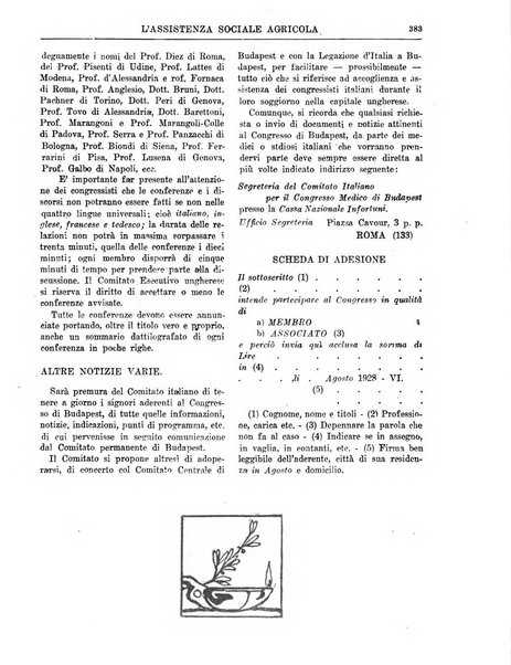 L'assistenza sociale agricola rivista mensile di infortunistica e assistenza sociale