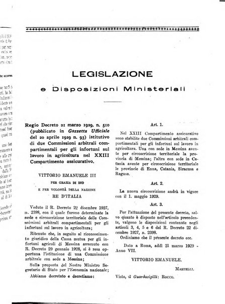 L'assistenza sociale agricola rivista mensile di infortunistica e assistenza sociale