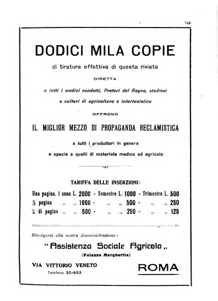 L'assistenza sociale agricola rivista mensile di infortunistica e assistenza sociale