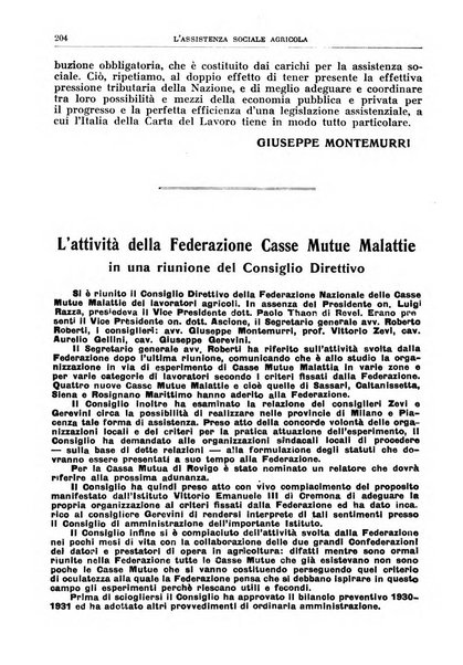 L'assistenza sociale agricola rivista mensile di infortunistica e assistenza sociale