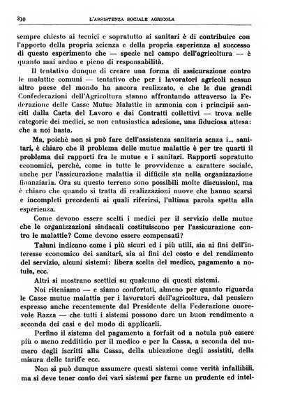 L'assistenza sociale agricola rivista mensile di infortunistica e assistenza sociale