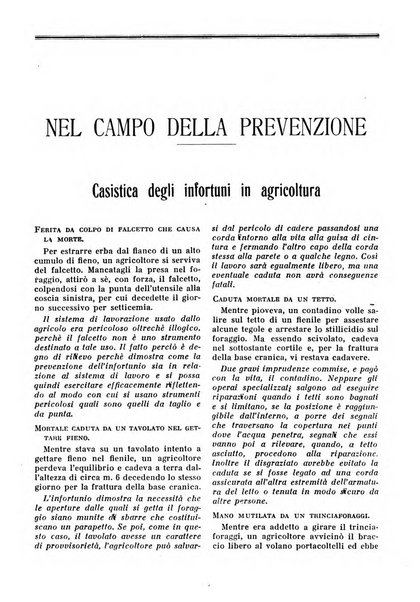 L'assistenza sociale agricola rivista mensile di infortunistica e assistenza sociale