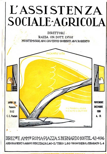 L'assistenza sociale agricola rivista mensile di infortunistica e assistenza sociale