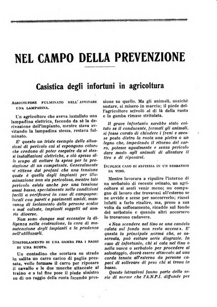 L'assistenza sociale agricola rivista mensile di infortunistica e assistenza sociale