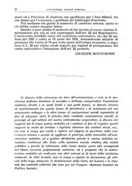 L'assistenza sociale agricola rivista mensile di infortunistica e assistenza sociale