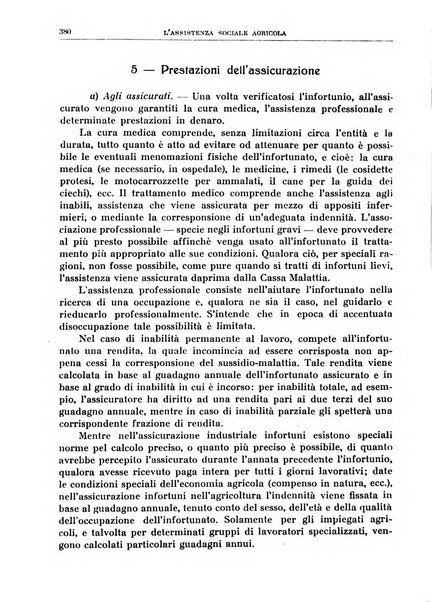 L'assistenza sociale agricola rivista mensile di infortunistica e assistenza sociale