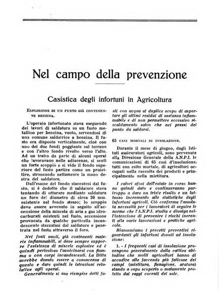 L'assistenza sociale agricola rivista mensile di infortunistica e assistenza sociale