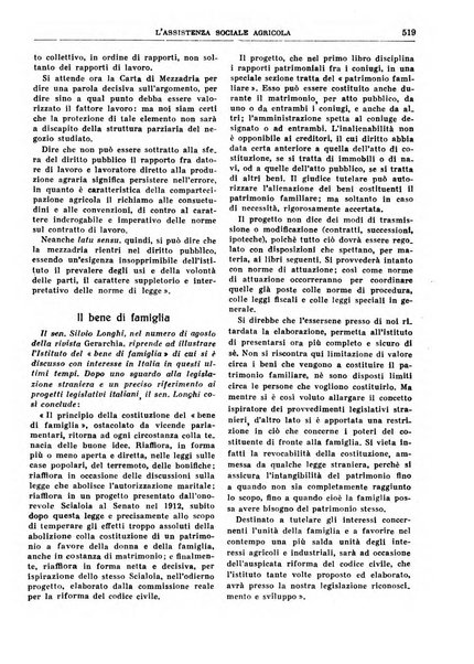 L'assistenza sociale agricola rivista mensile di infortunistica e assistenza sociale