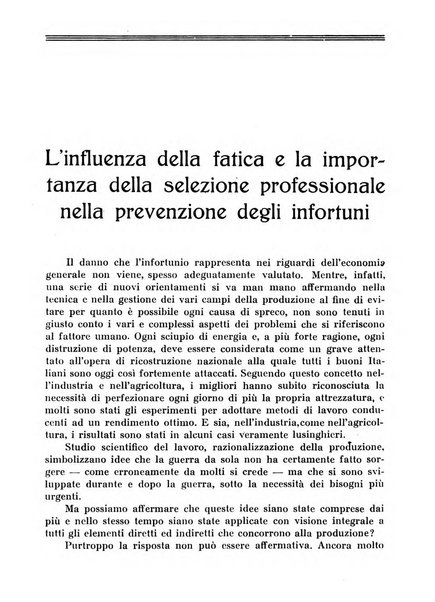 L'assistenza sociale agricola rivista mensile di infortunistica e assistenza sociale