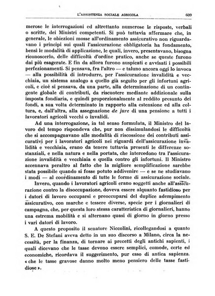 L'assistenza sociale agricola rivista mensile di infortunistica e assistenza sociale