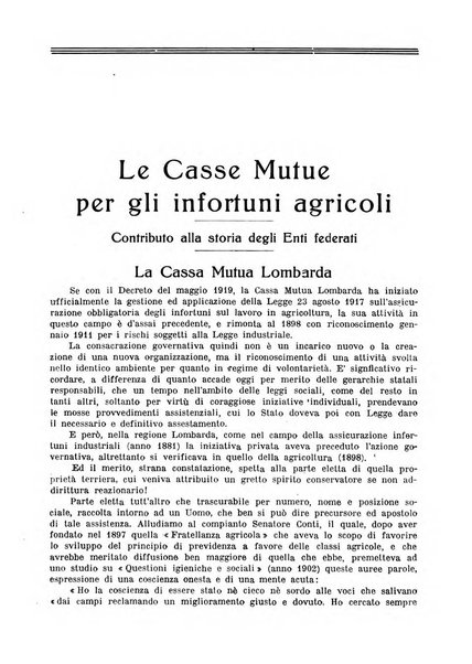 L'assistenza sociale agricola rivista mensile di infortunistica e assistenza sociale