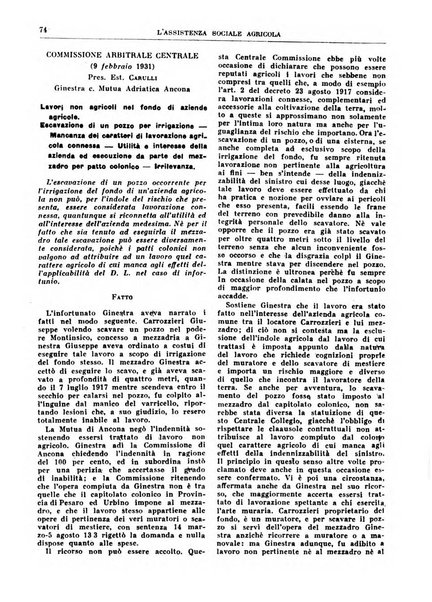 L'assistenza sociale agricola rivista mensile di infortunistica e assistenza sociale