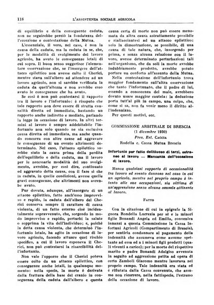 L'assistenza sociale agricola rivista mensile di infortunistica e assistenza sociale