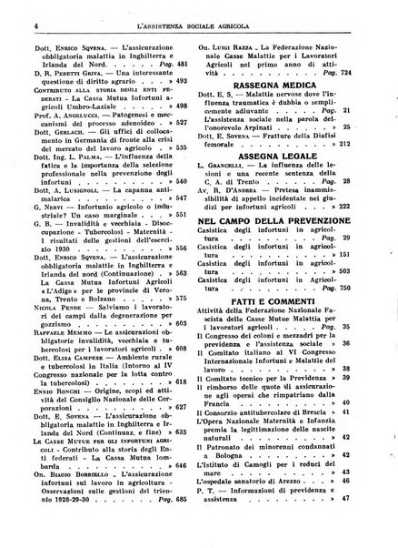 L'assistenza sociale agricola rivista mensile di infortunistica e assistenza sociale