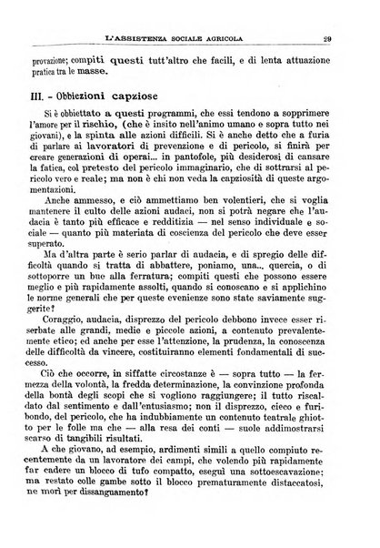 L'assistenza sociale agricola rivista mensile di infortunistica e assistenza sociale