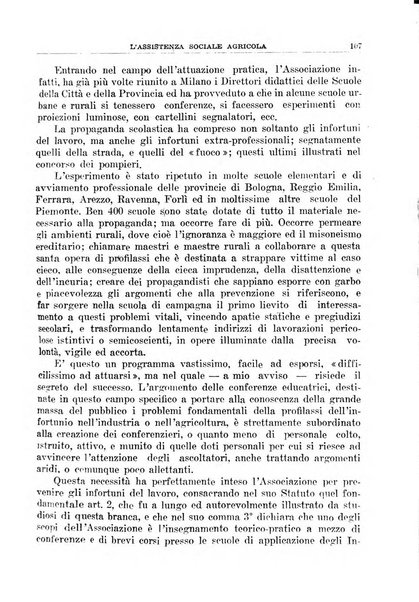 L'assistenza sociale agricola rivista mensile di infortunistica e assistenza sociale