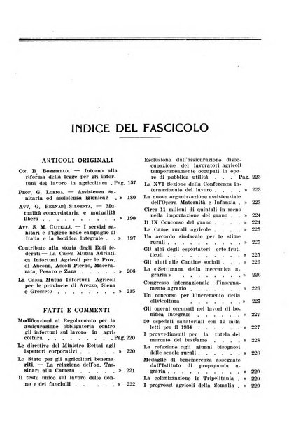 L'assistenza sociale agricola rivista mensile di infortunistica e assistenza sociale