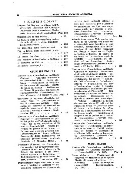 L'assistenza sociale agricola rivista mensile di infortunistica e assistenza sociale