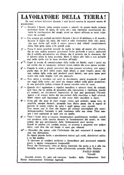 L'assistenza sociale agricola rivista mensile di infortunistica e assistenza sociale