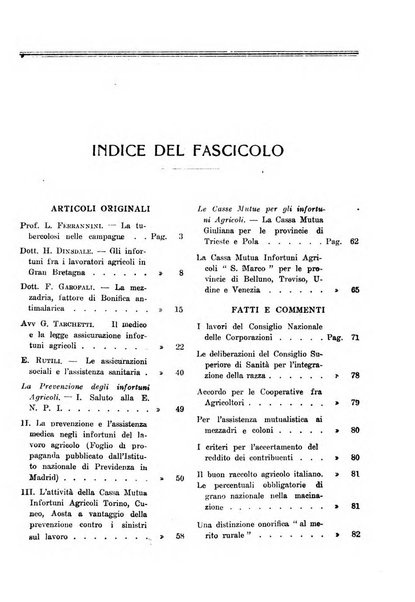 L'assistenza sociale agricola rivista mensile di infortunistica e assistenza sociale