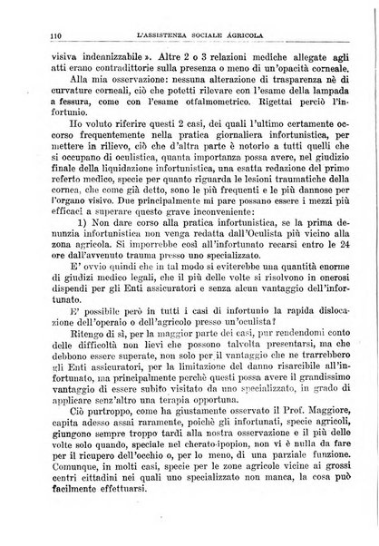 L'assistenza sociale agricola rivista mensile di infortunistica e assistenza sociale