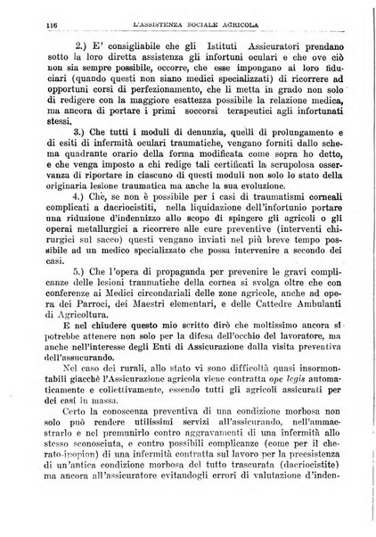 L'assistenza sociale agricola rivista mensile di infortunistica e assistenza sociale