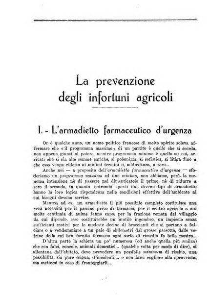 L'assistenza sociale agricola rivista mensile di infortunistica e assistenza sociale