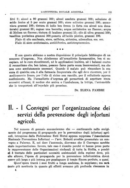 L'assistenza sociale agricola rivista mensile di infortunistica e assistenza sociale