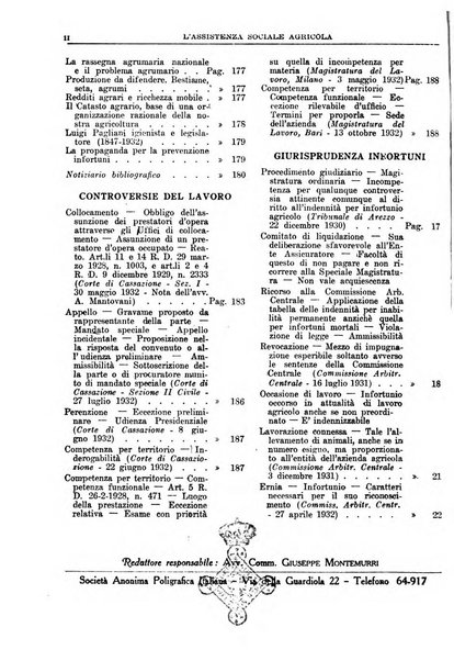 L'assistenza sociale agricola rivista mensile di infortunistica e assistenza sociale