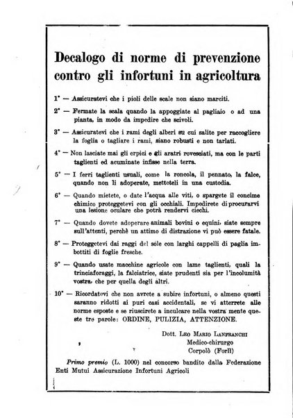 L'assistenza sociale agricola rivista mensile di infortunistica e assistenza sociale