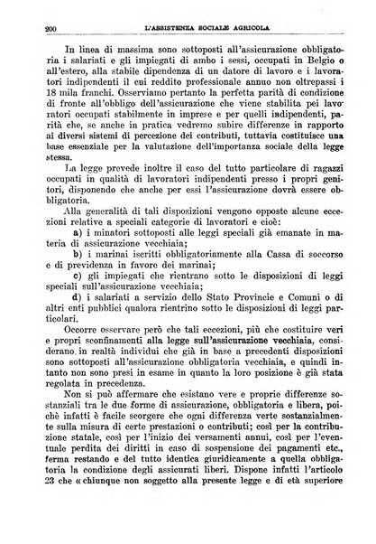 L'assistenza sociale agricola rivista mensile di infortunistica e assistenza sociale