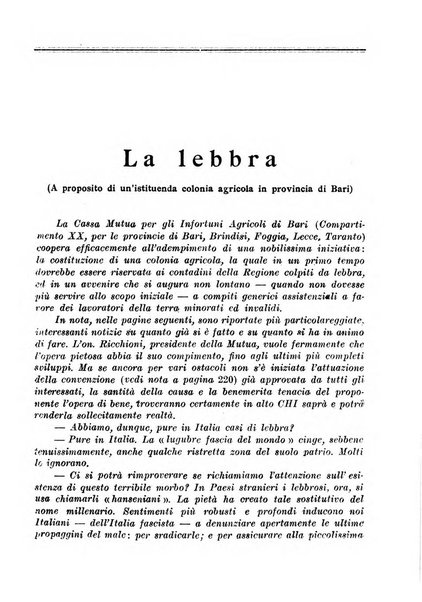 L'assistenza sociale agricola rivista mensile di infortunistica e assistenza sociale