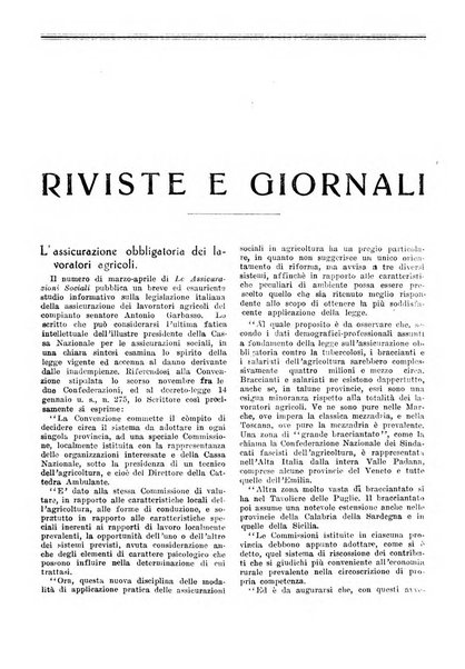 L'assistenza sociale agricola rivista mensile di infortunistica e assistenza sociale