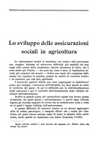 L'assistenza sociale agricola rivista mensile di infortunistica e assistenza sociale