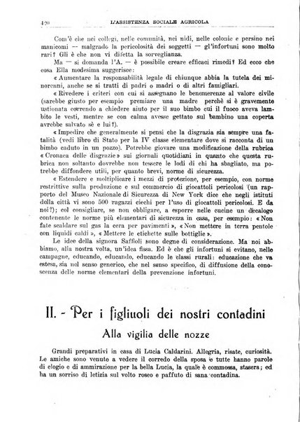 L'assistenza sociale agricola rivista mensile di infortunistica e assistenza sociale