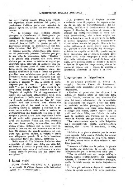 L'assistenza sociale agricola rivista mensile di infortunistica e assistenza sociale