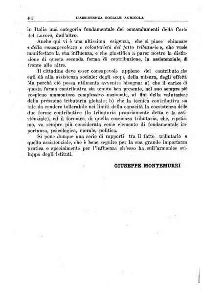 L'assistenza sociale agricola rivista mensile di infortunistica e assistenza sociale