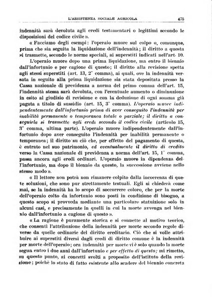 L'assistenza sociale agricola rivista mensile di infortunistica e assistenza sociale