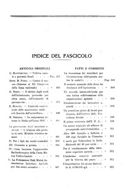 L'assistenza sociale agricola rivista mensile di infortunistica e assistenza sociale