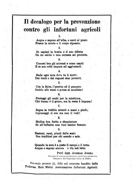 L'assistenza sociale agricola rivista mensile di infortunistica e assistenza sociale