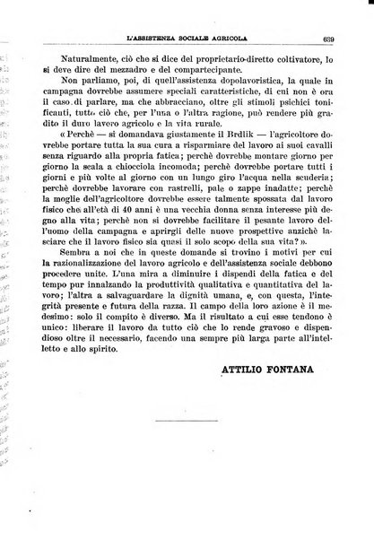 L'assistenza sociale agricola rivista mensile di infortunistica e assistenza sociale