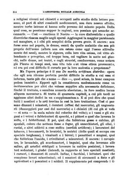 L'assistenza sociale agricola rivista mensile di infortunistica e assistenza sociale