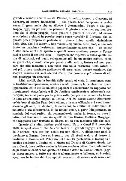 L'assistenza sociale agricola rivista mensile di infortunistica e assistenza sociale