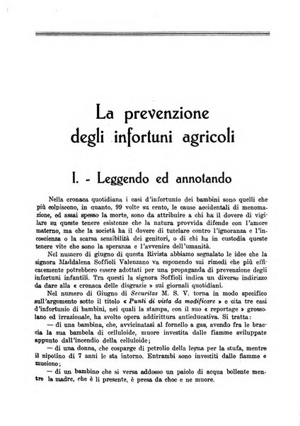 L'assistenza sociale agricola rivista mensile di infortunistica e assistenza sociale