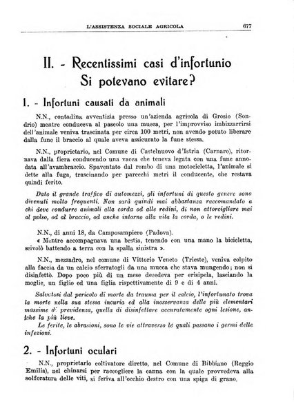 L'assistenza sociale agricola rivista mensile di infortunistica e assistenza sociale