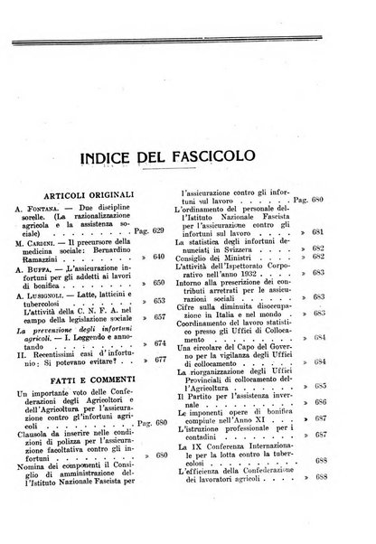 L'assistenza sociale agricola rivista mensile di infortunistica e assistenza sociale