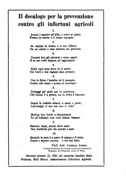 L'assistenza sociale agricola rivista mensile di infortunistica e assistenza sociale