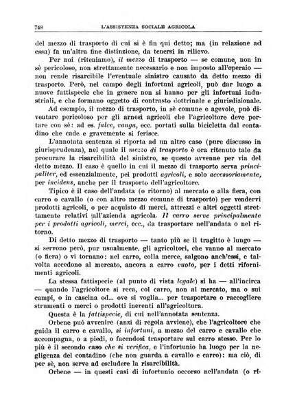 L'assistenza sociale agricola rivista mensile di infortunistica e assistenza sociale