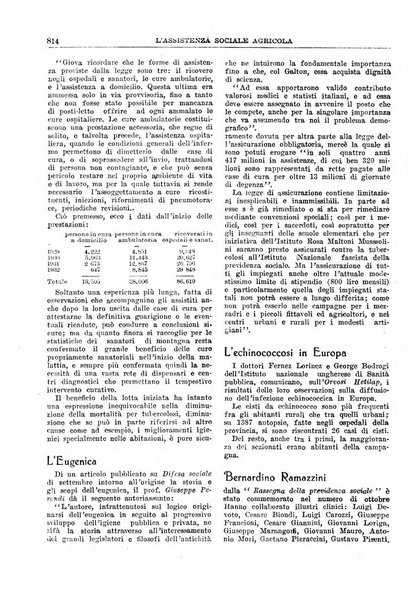 L'assistenza sociale agricola rivista mensile di infortunistica e assistenza sociale