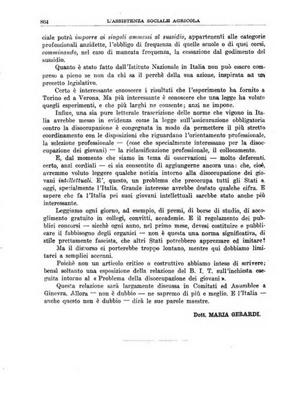 L'assistenza sociale agricola rivista mensile di infortunistica e assistenza sociale